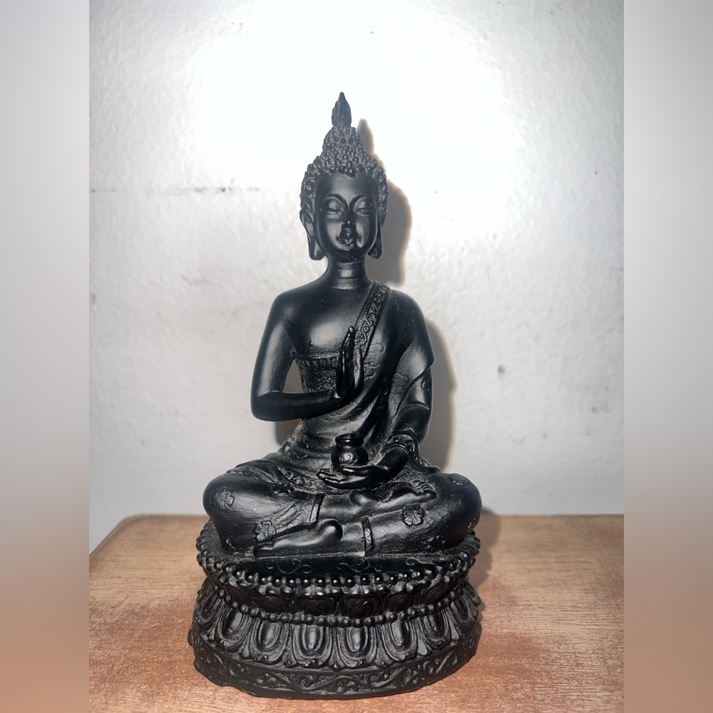 7 inch. Black Buddha Statue